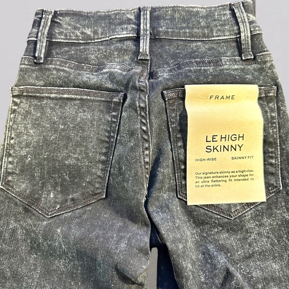 NWT FRAME Denim ‘Le High Skinny’ Jeans in “Dean” Wash Size 23 Celeb Favorite - Picture 5 of 12